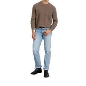 NEW ALEX MILL jordan sweater top in heather walnut cashmere